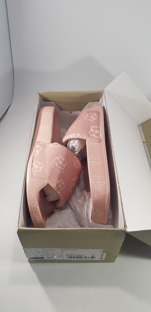 Ted Baker Dusky Pink Flowers Sliders Size 4 BNIB