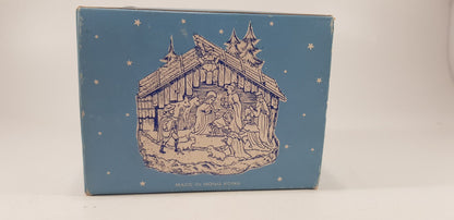 Small Plastic Nativity from 1962 Original Box Vintage