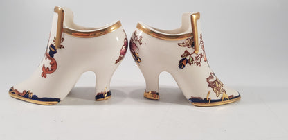 Masons Mandalay Compton Miniature Ceramic Shoe x2 Excellent Condition Vintage