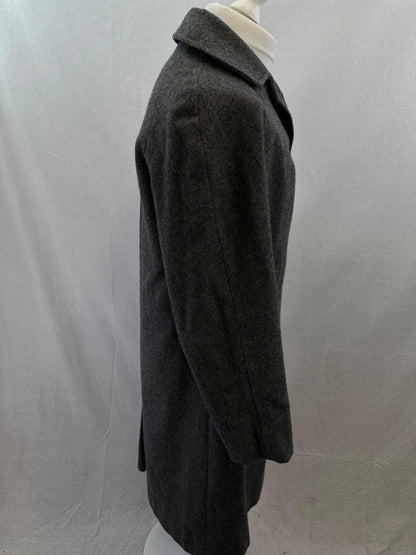 Long Grey Wool Trench Coat Size 44 Excellent Condition Vintage