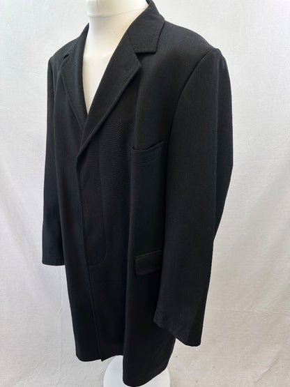 Gino Bellini Charcoal Wool Trench Coat Size 48R Excellent Condition