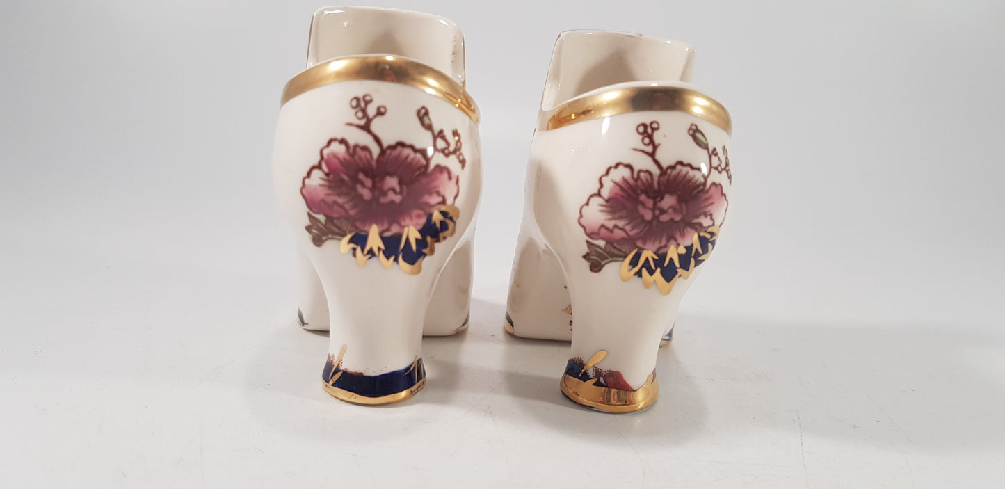 Masons Mandalay Compton Miniature Ceramic Shoe x2 Excellent Condition Vintage