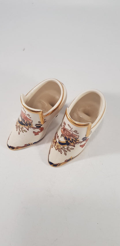 Masons Mandalay Compton Miniature Ceramic Shoe x2 Excellent Condition Vintage