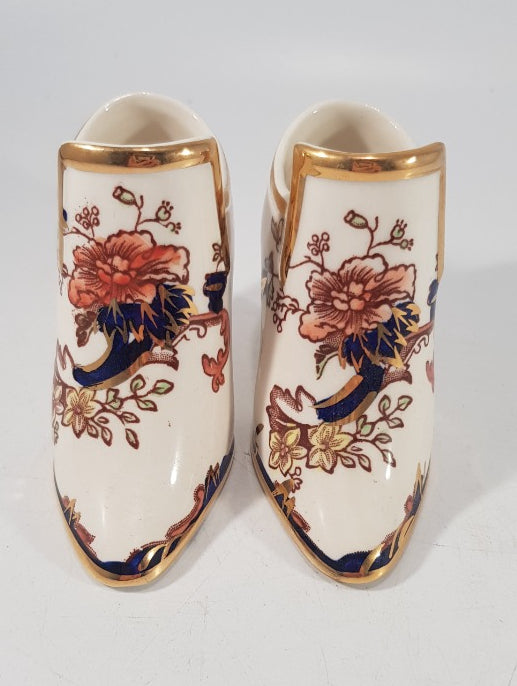 Masons Mandalay Compton Miniature Ceramic Shoe x2 Excellent Condition Vintage