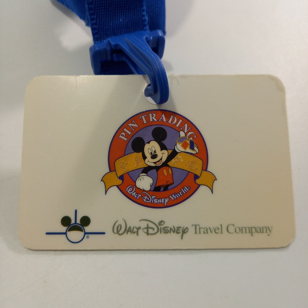 DISNEY Vintage Pin Trading Lanyard with Collectable 5 Pin Bundle (2002-2004) Excellent