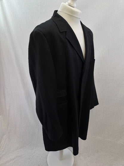 Gino Bellini Charcoal Wool Trench Coat Size 48R Excellent Condition