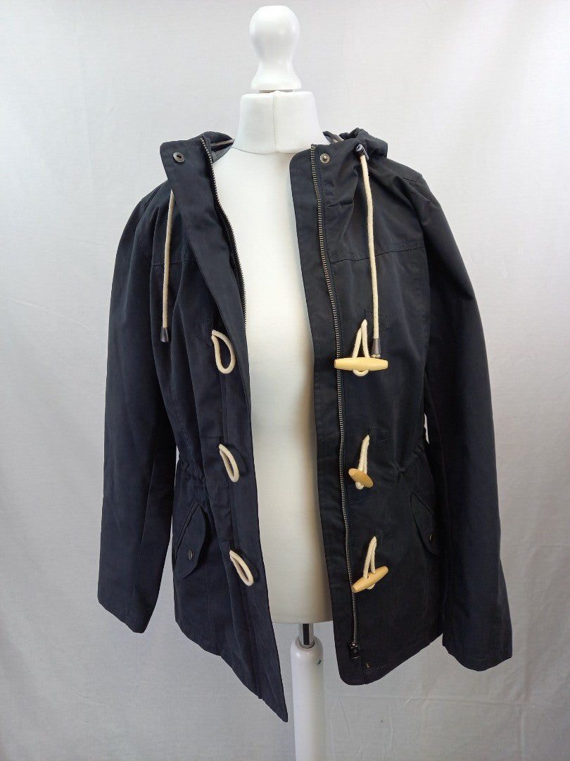 fat face raincoat navy size 10 full zip toggles