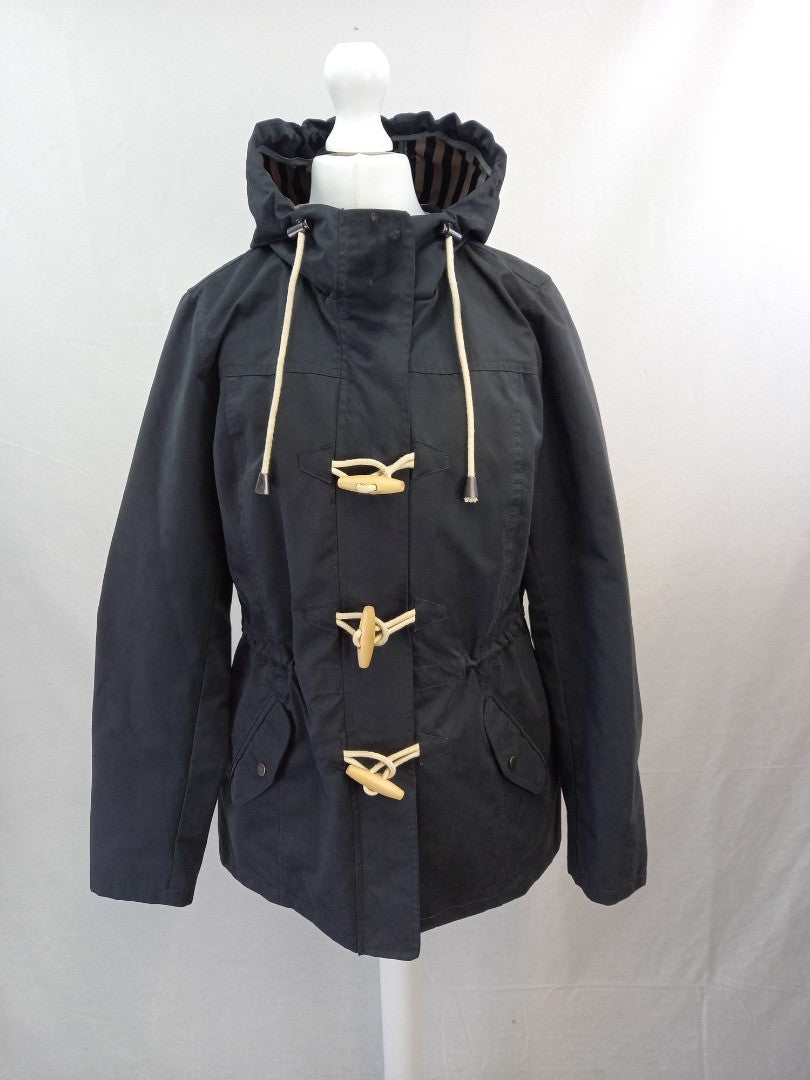 fat face raincoat navy size 10 full zip toggles