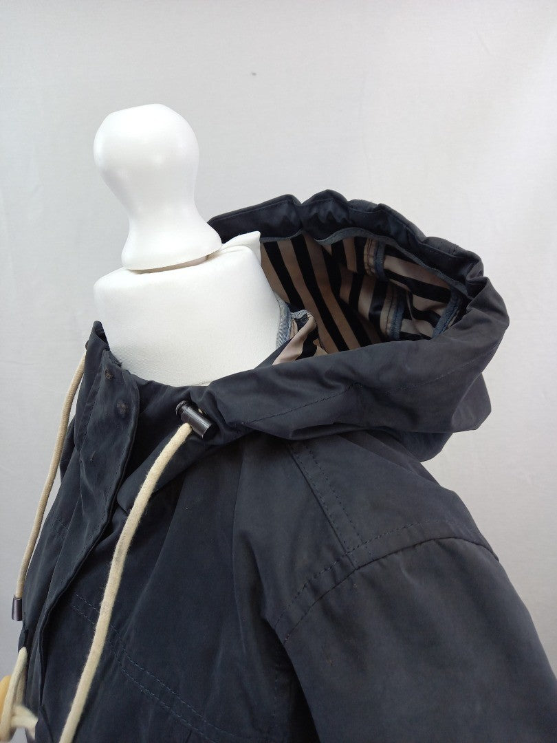 fat face raincoat navy size 10 full zip toggles