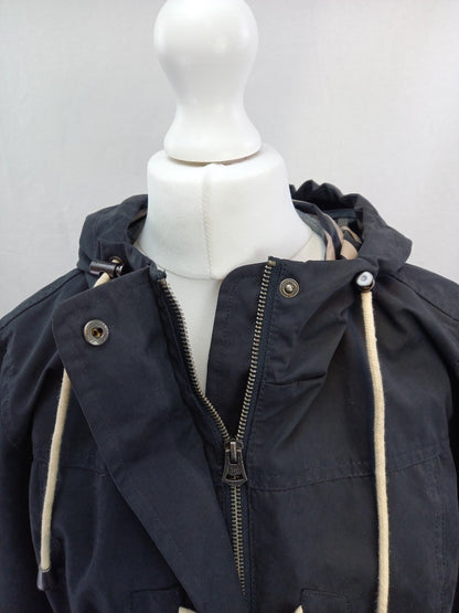 fat face raincoat navy size 10 full zip toggles