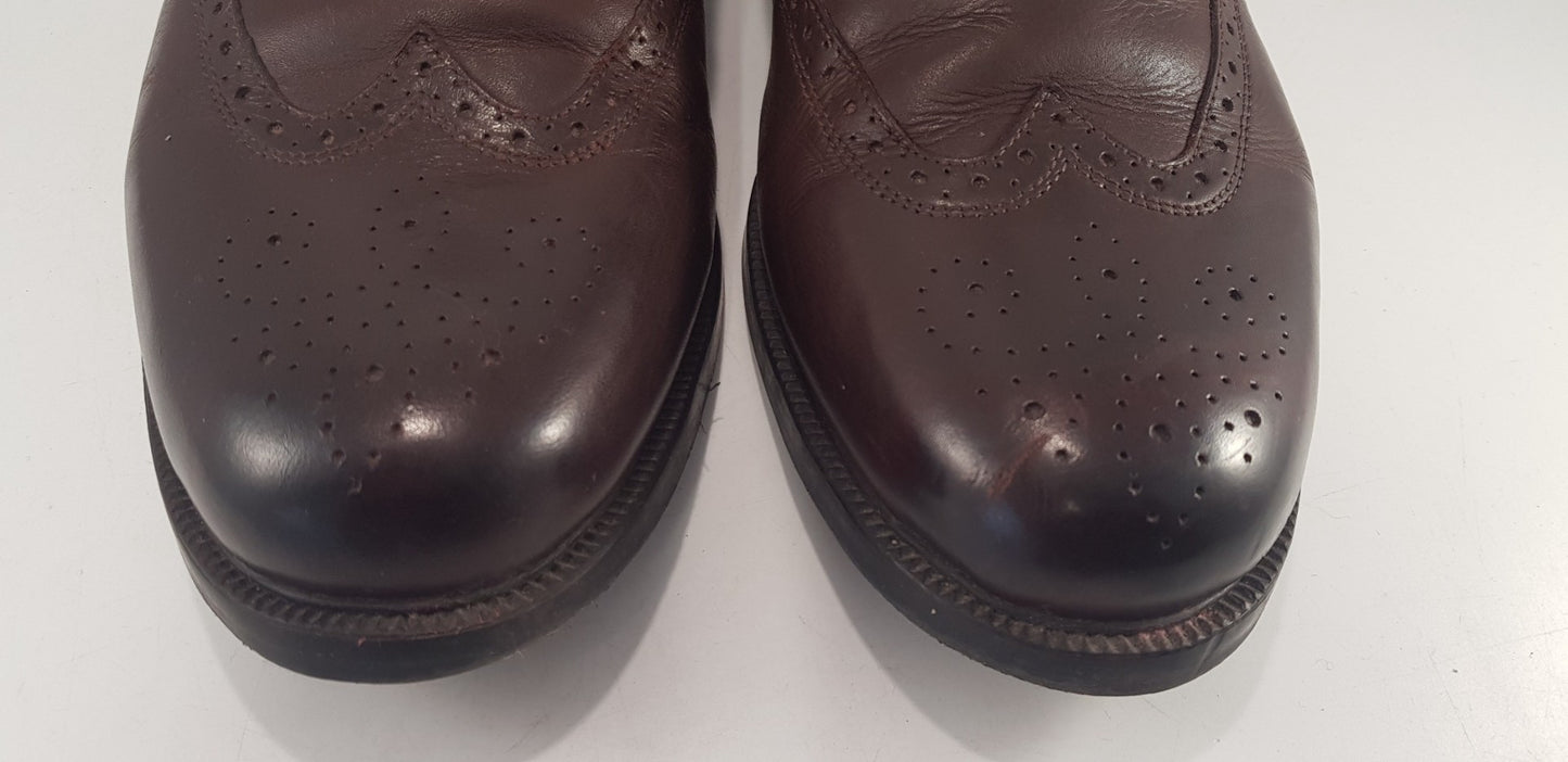 Pavers Brown Leather Brogues Lace Up Size 11 VGC