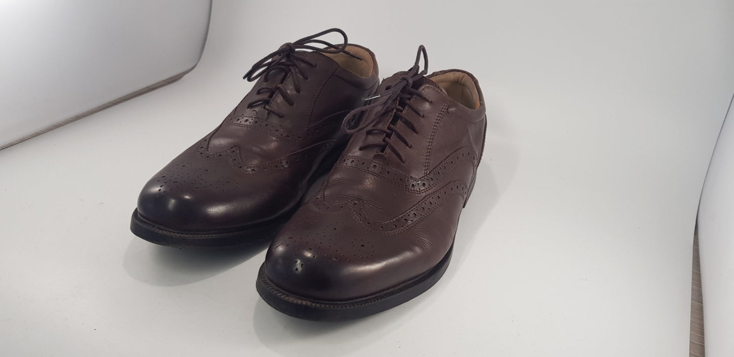 Pavers Brown Leather Brogues Lace Up Size 11 VGC