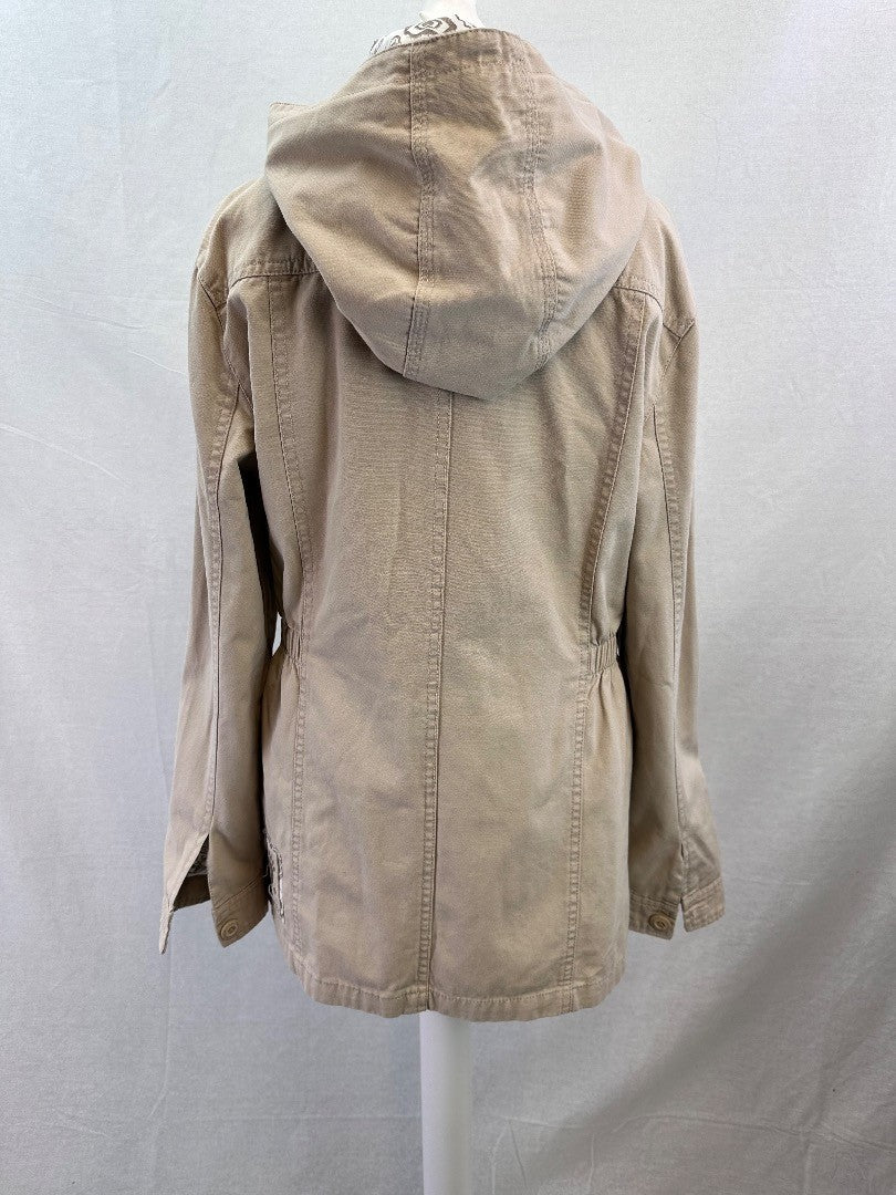 Saltrock Beige Cotton Hooded Jacket Size 10  VGC