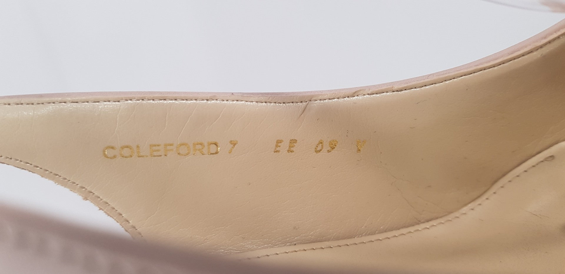 John Lewis Pink & Nude Sling Back High Heels Size 7EE VGC Longfield