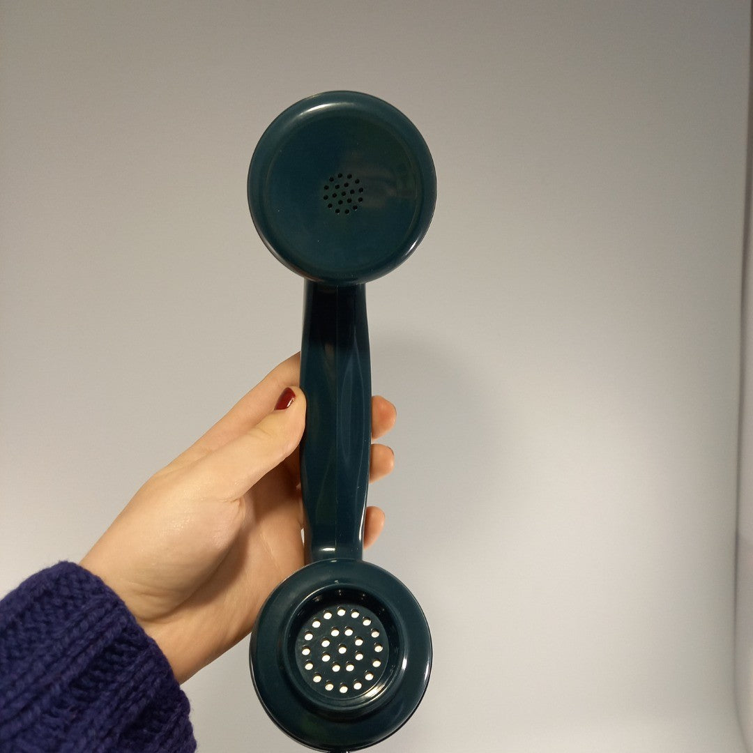 Green Rotary Dial Phone Landline Vintage 80s Good