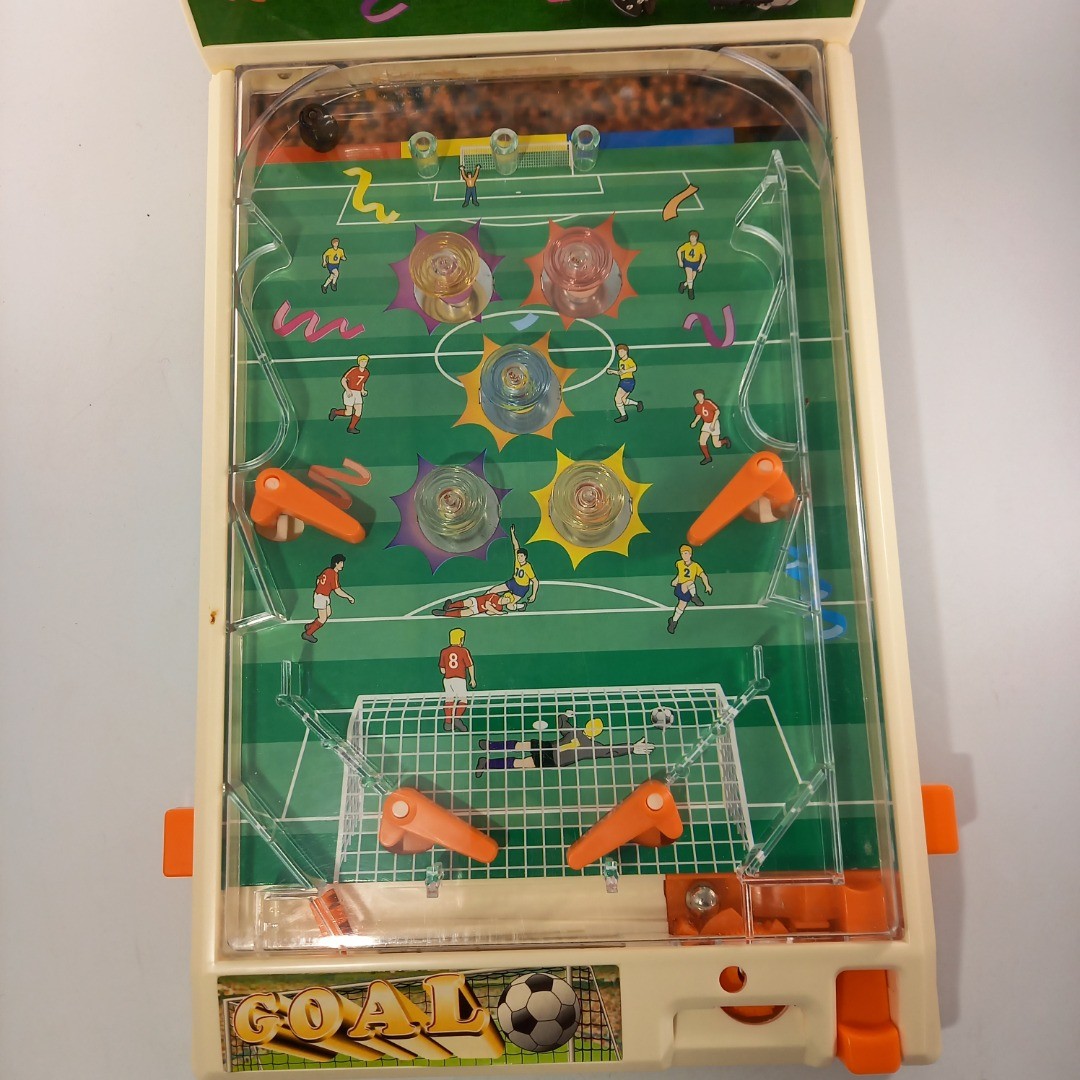 Pinball Football Table Game Battery Operated Vintage Soccer Tested & Working Good