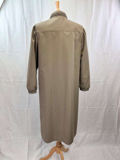 St Michaels Brown Long Rain Mac Size 14 Vintage VGC