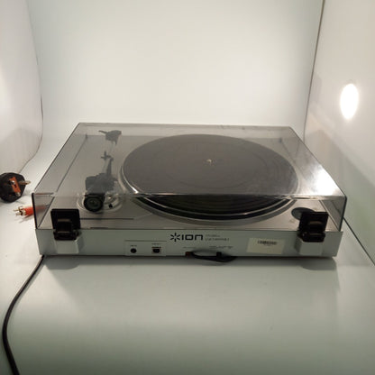 ION Silver USB Turntable Audio TTUSB - 33 / 45RPM Tested & Working Good