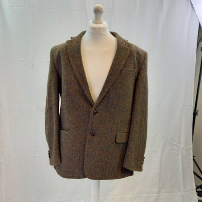 Harris Tweed Hand Woven Blazer Jacket Vintage 2XL Excellent Condition