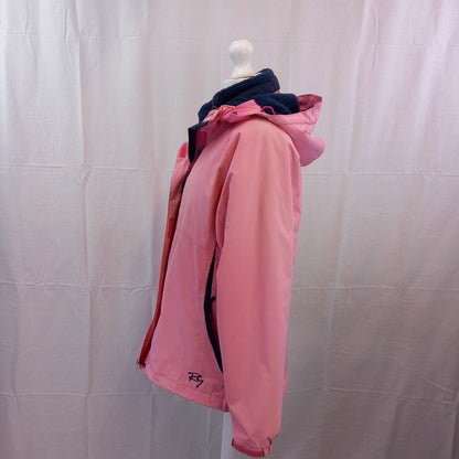 Rydale Kilnsey Jacket Size L Pink with Blue Fleece Detachable Inner Lining Excellent