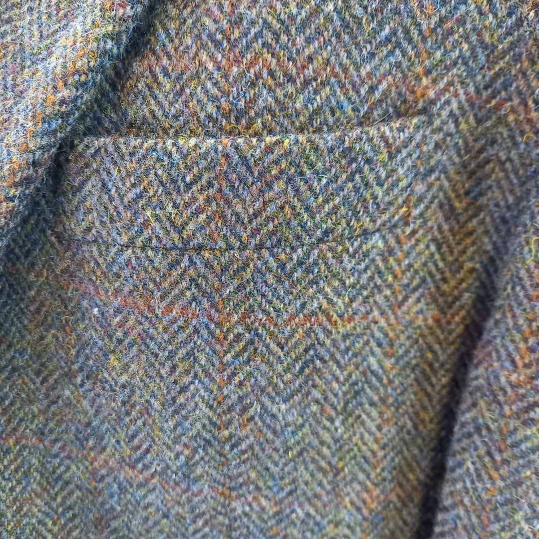 Harris Tweed Hand Woven Blazer Jacket Vintage 2XL Excellent Condition