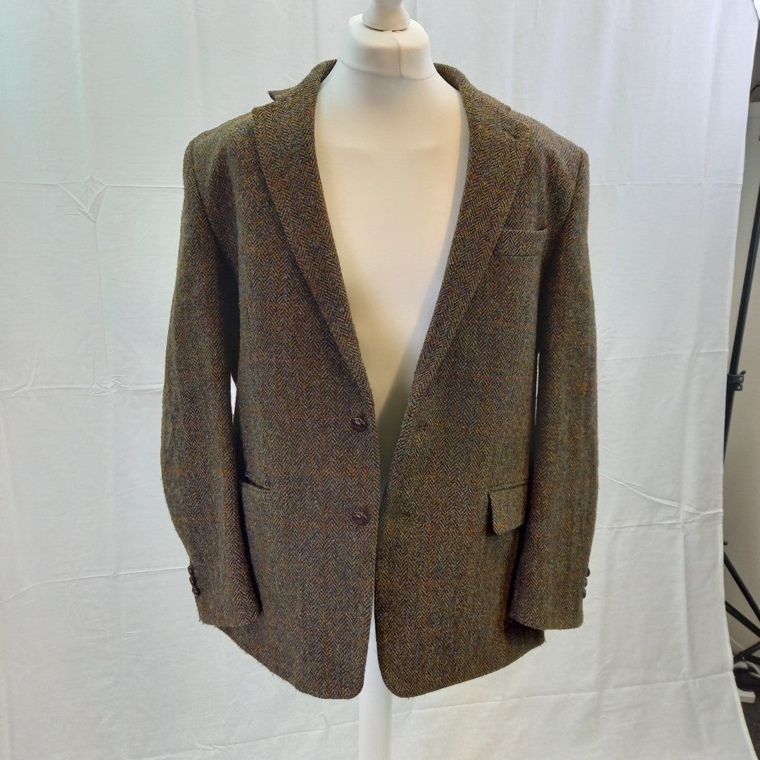 Harris Tweed Hand Woven Blazer Jacket Vintage 2XL Excellent Condition