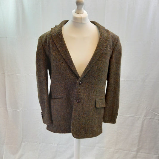 Harris Tweed Hand Woven Blazer Jacket Vintage 2XL Excellent Condition