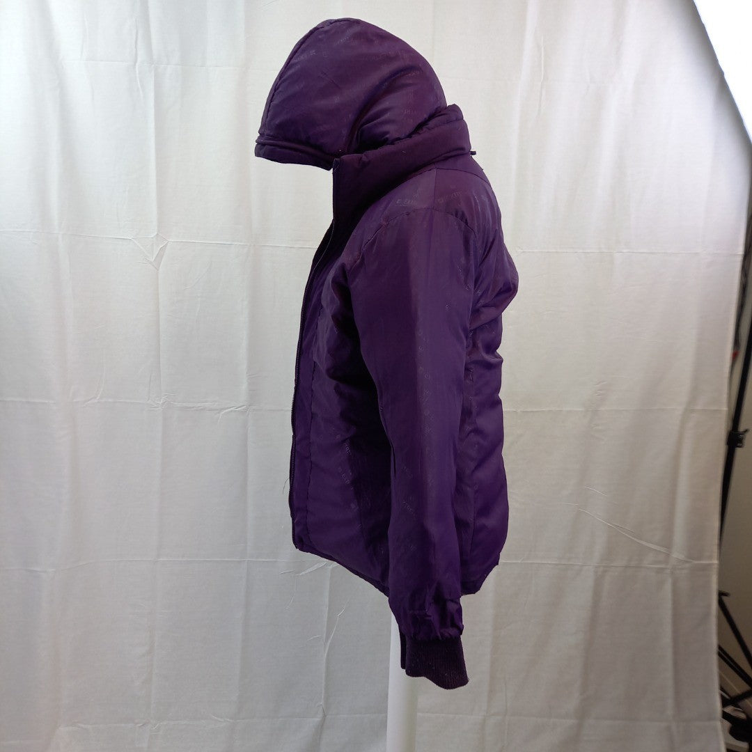 Mountain Warehouse Purple Puffer Coat Extreme Detachable Hood UK 12 Excellent