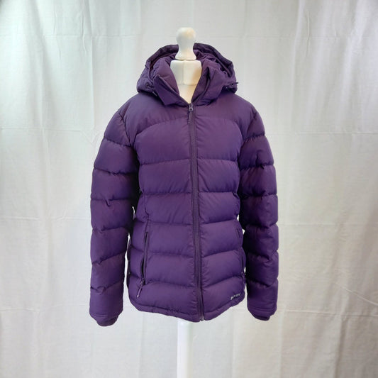 Mountain Warehouse Purple Puffer Coat Extreme Detachable Hood UK 12 Excellent