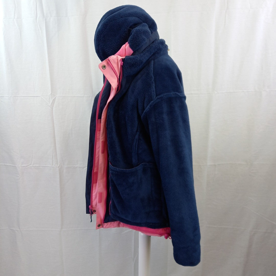 Rydale Kilnsey Jacket Size L Pink with Blue Fleece Detachable Inner Lining Excellent