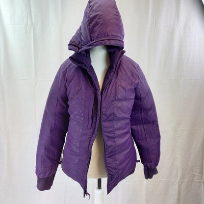 Mountain Warehouse Purple Puffer Coat Extreme Detachable Hood UK 12 Excellent