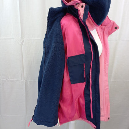 Rydale Kilnsey Jacket Size L Pink with Blue Fleece Detachable Inner Lining Excellent