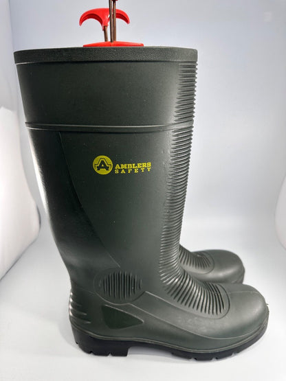 Amblers Green Wellies Safety Steel Toe Cap 2004 Size UK 8 Brand New