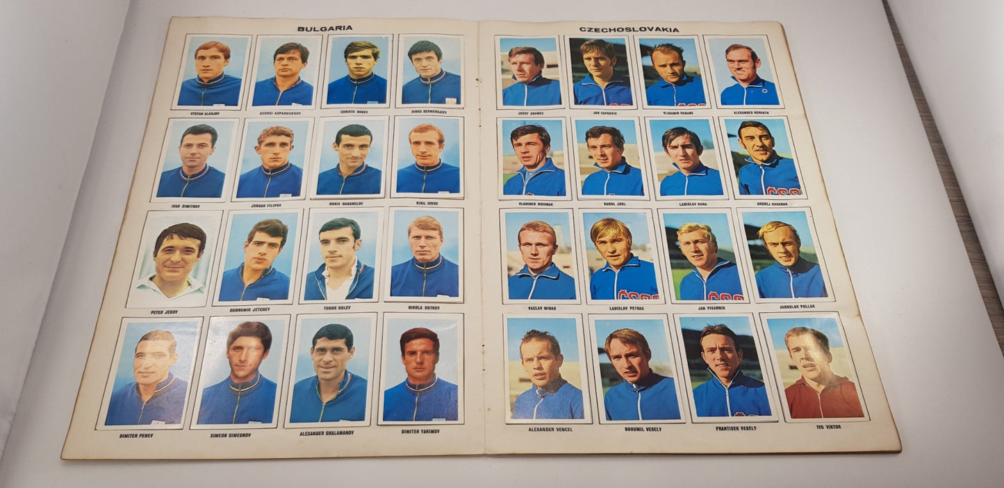 World Cup Soccer Stars Mexico 1970 Football Sticker Book Complete Vintage