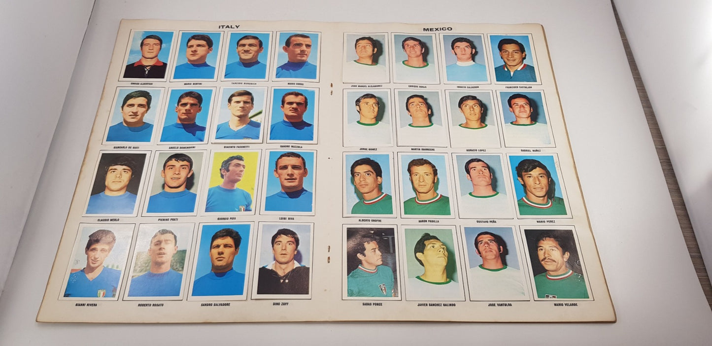 World Cup Soccer Stars Mexico 1970 Football Sticker Book Complete Vintage