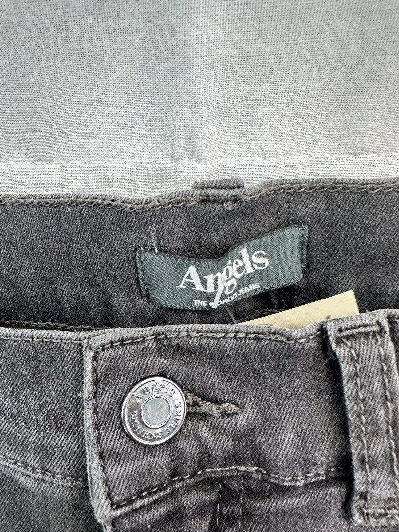 Angels Grey Stretchy Jeans Sparkly Metal Detailing Size 10/12 VGC