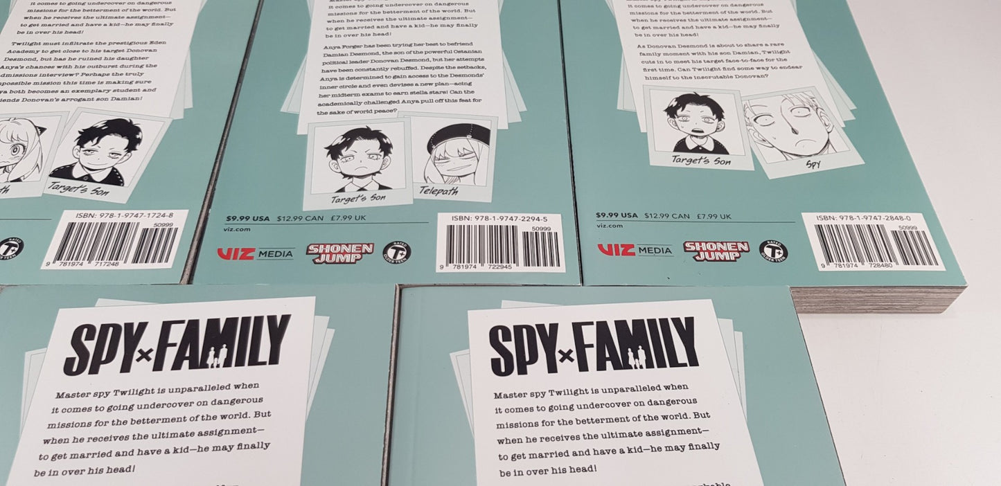 Spy X Family x5 Paperback Books Excellent Condition