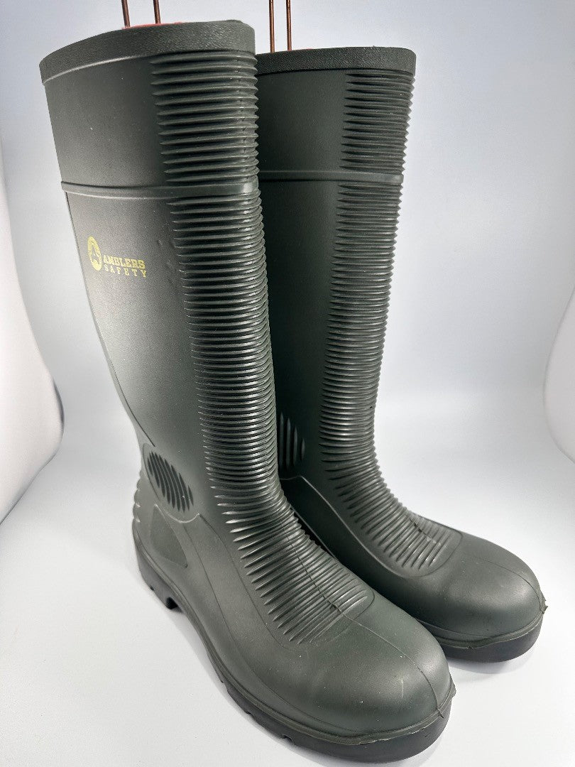 Amblers Green Wellies Safety Steel Toe Cap 2004 Size UK 8 Brand New