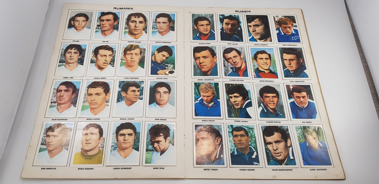 World Cup Soccer Stars Mexico 1970 Football Sticker Book Complete Vintage