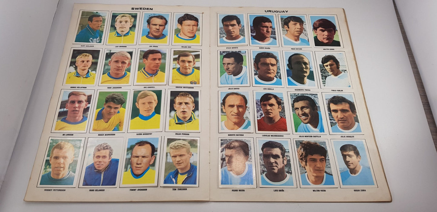 World Cup Soccer Stars Mexico 1970 Football Sticker Book Complete Vintage