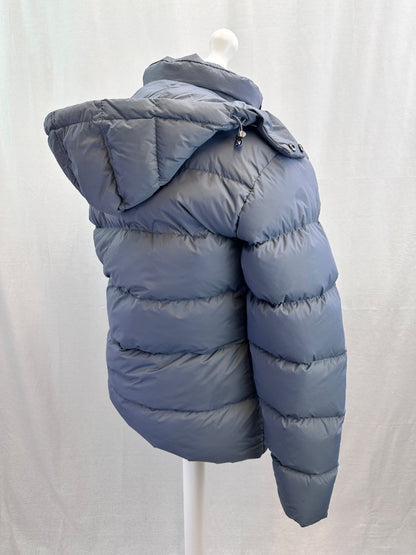 Arne Short Down Feather Grey Puffa Puffer Hood Size L Excellent Condition