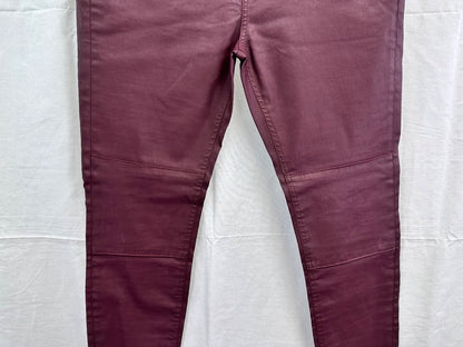 Boden Burgundy Skinny Wax Jeans Size 14P BNWT