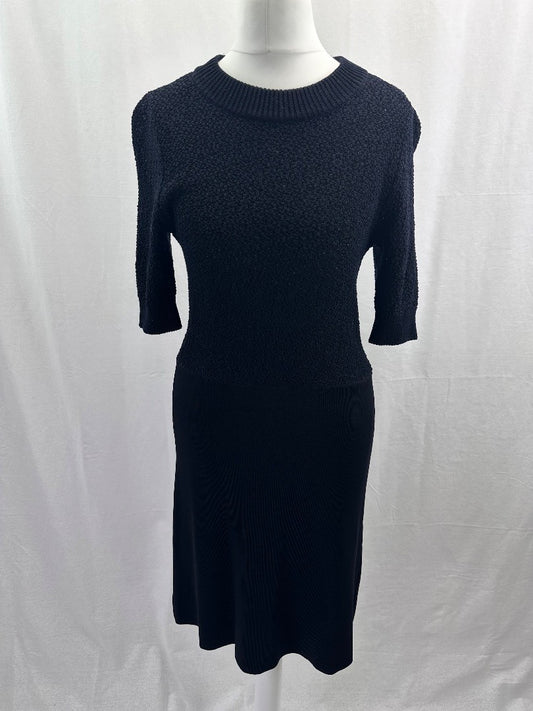 Cos Black Stretchy Knee Length Dress Size XS Excellent Condition