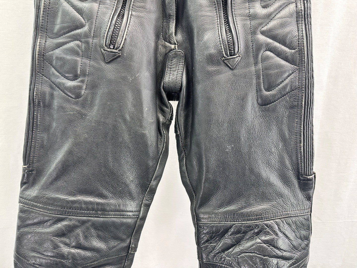 Anito Leather Black Bike Trousers - UK Size 10