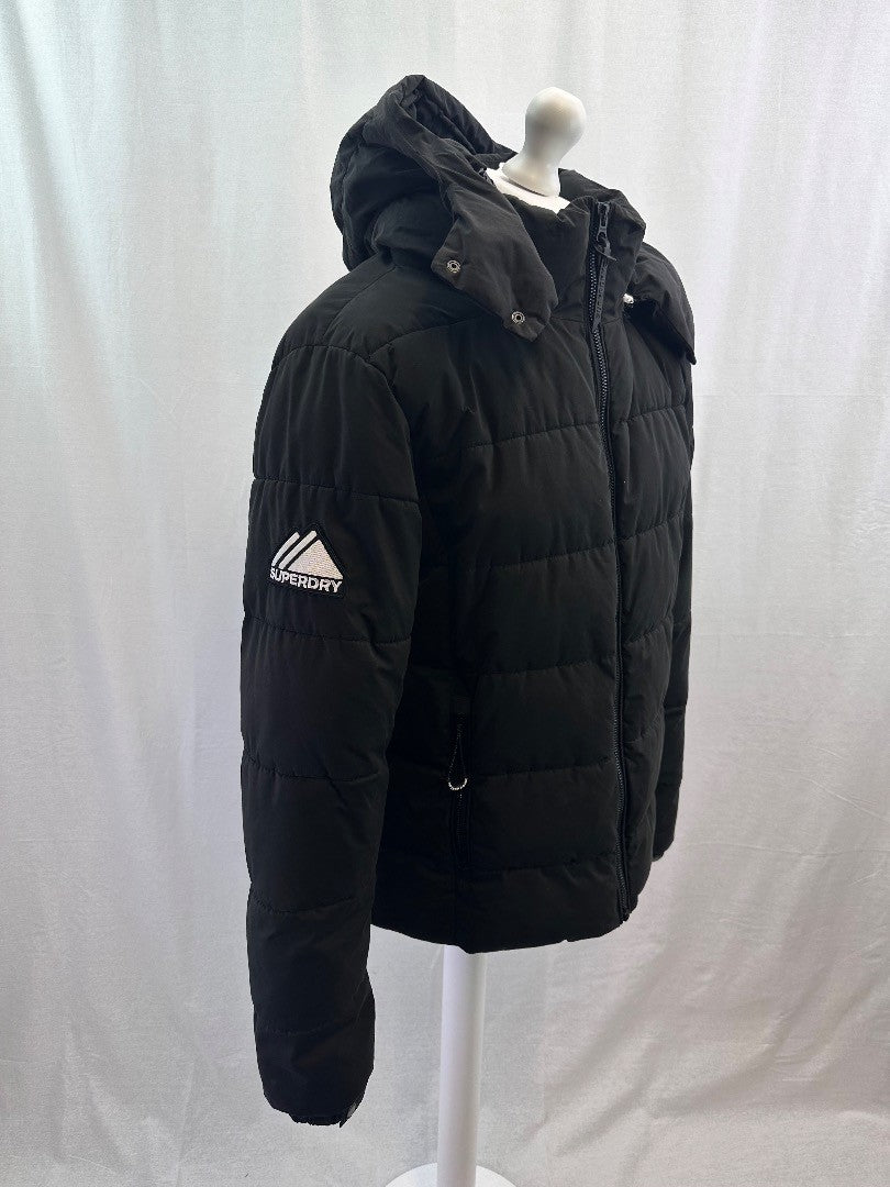 Superdry Altitude Performance Black Puffa Jacket - Size Large