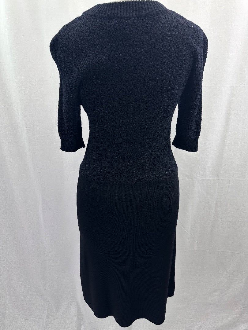 Cos Black Stretchy Knee Length Dress Size XS Excellent Condition