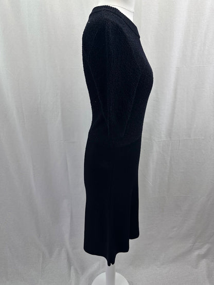 Cos Black Stretchy Knee Length Dress Size XS Excellent Condition