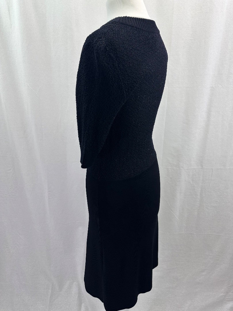 Cos Black Stretchy Knee Length Dress Size XS Excellent Condition