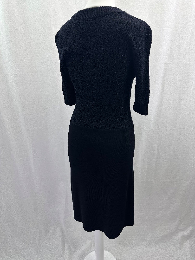 Cos Black Stretchy Knee Length Dress Size XS Excellent Condition