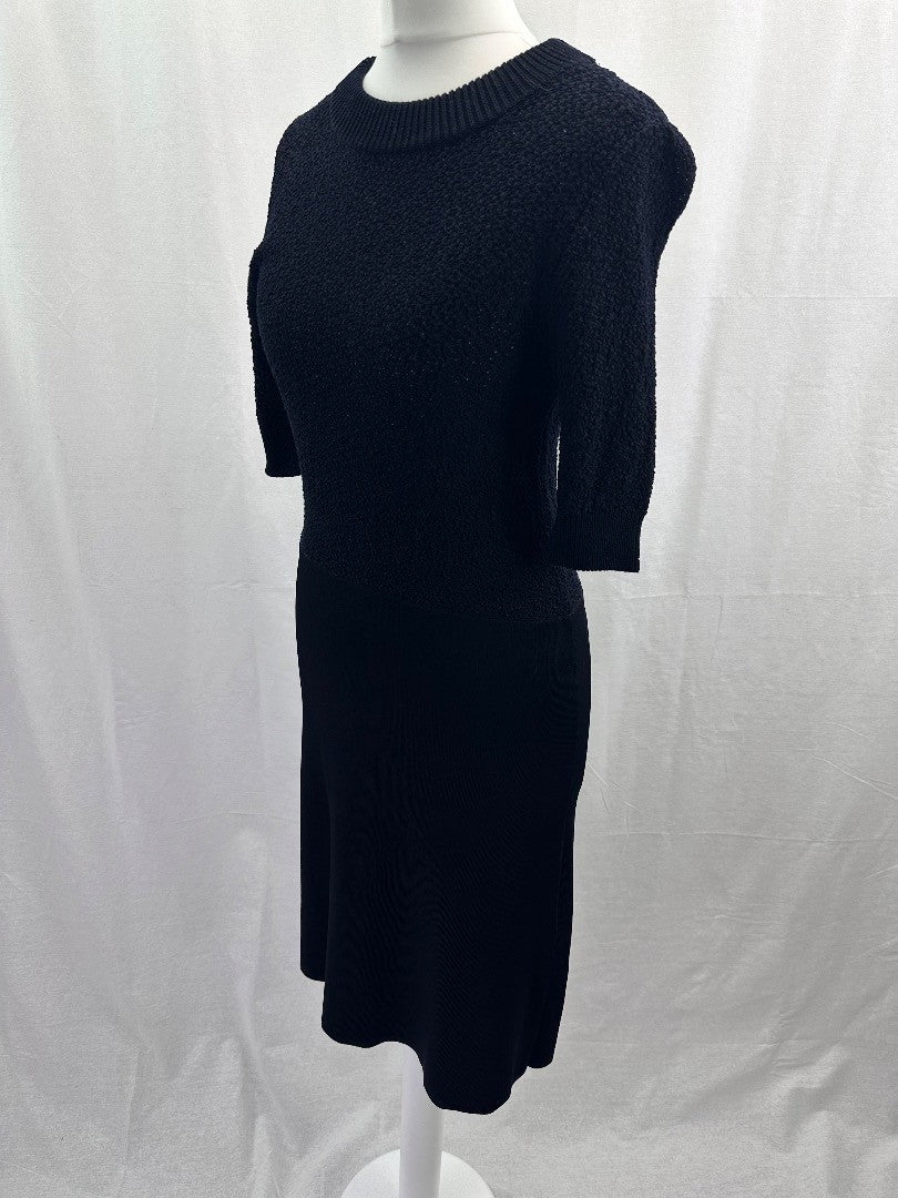 Cos Black Stretchy Knee Length Dress Size XS Excellent Condition